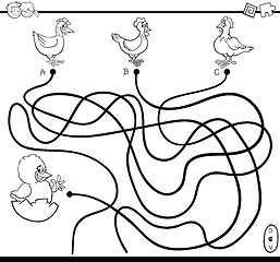 Image showing maze activity coloring page