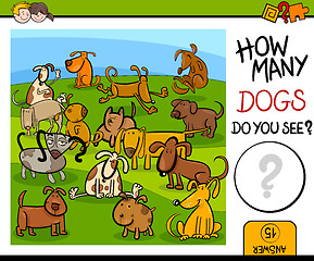 Image showing counting game with cute dogs