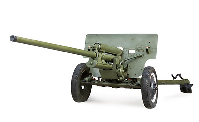 Image showing Soviet anti-tank 57-mm gun ZIS-2 during the Second World War