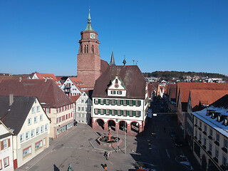 Image showing aerial view over Weil der Stadt Baden Wuerttemberg Germany