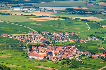 Image showing aerial view from Haut-Koenigsbourg in France