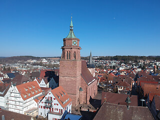 Image showing aerial view over Weil der Stadt Baden Wuerttemberg Germany