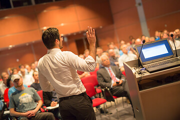 Image showing Speaker at Business Conference and Presentation.