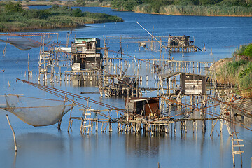 Image showing Traditional fishing nets in Montenegro