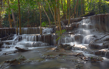 Image showing Huai Mae Khamin Waterfall, Thailand