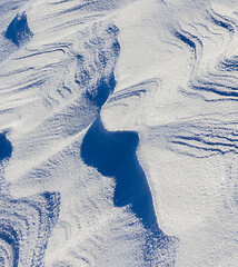 Image showing Deep snow drifts