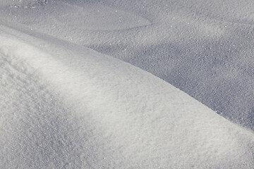 Image showing Snow drifts in winter