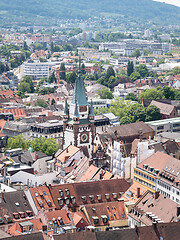 Image showing an aerial view over Freiburg