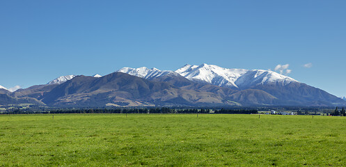 Image showing Mount Taylor and Mount Hutt scenery in south New Zealand