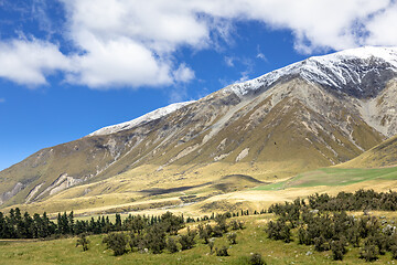 Image showing Mountain Alps scenery in south New Zealand