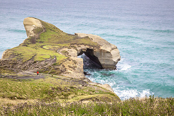 Image showing Tunnel Beach New Zealand