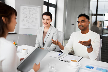 Image showing recruiters having job interview with employee