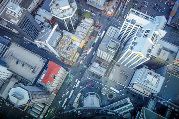 Image showing Auckland buildings aerial view, New Zealand