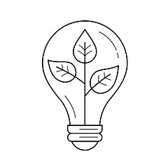 Image showing Ecology energy vector line icon.