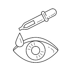 Image showing Eye dropper line icon.