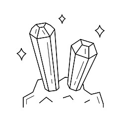 Image showing Mineral industry vector line icon.