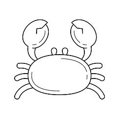 Image showing Crab vector line icon.