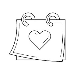 Image showing Wedding day vector line icon.