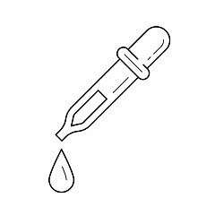 Image showing Pipette line icon.