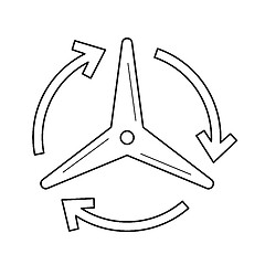 Image showing Wind generator vector line icon.