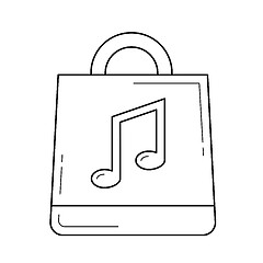 Image showing Online music store line icon.