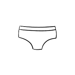 Image showing Underpants hand drawn sketch icon.