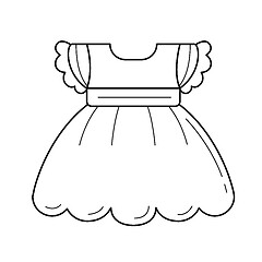 Image showing Child dress vector line icon.