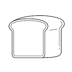 Image showing Half of bread vector line icon.