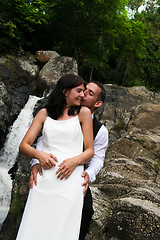 Image showing bride and groom