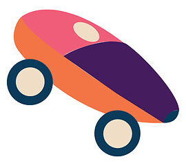 Image showing Colorful fancy toy car vector or color illustration