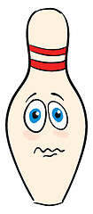 Image showing A yellow bowling pin vector or color illustration