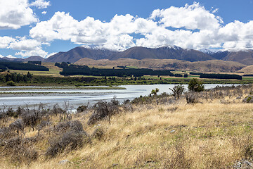 Image showing Mountain Alps scenery in south New Zealand