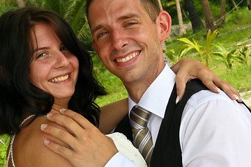Image showing Just married couple