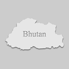 Image showing map of Bhutan