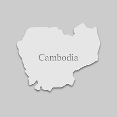 Image showing map of Cambodia