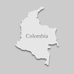 Image showing map of Colombia