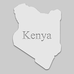 Image showing map of Kenya