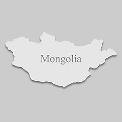 Image showing map of Mongolia