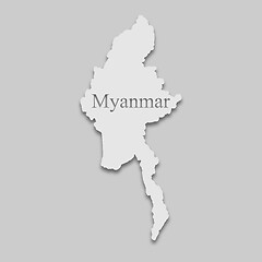 Image showing map of Myanmar