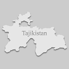 Image showing map of Tajikistan