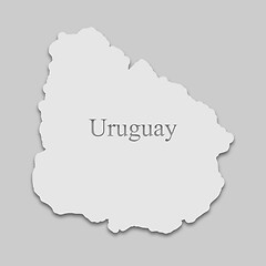 Image showing map of Uruguay