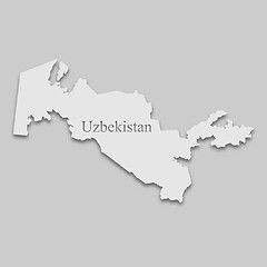 Image showing map of Uzbekistan
