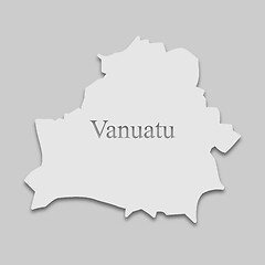 Image showing map of Vanuatu