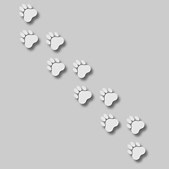 Image showing animal footprints in bright colors