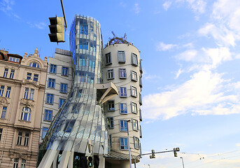 Image showing Dancing House (Ginger and Fred). Modern Architecture in Prague