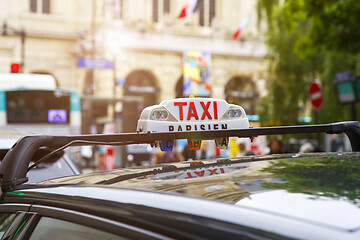 Image showing Sign of taxicab in Paris