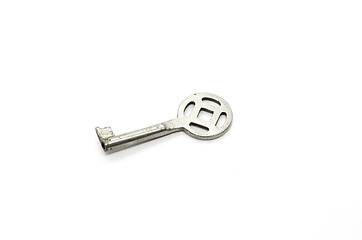 Image showing Silver key isolated on white background