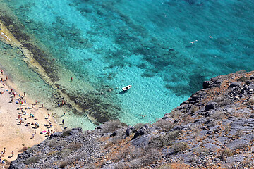 Image showing Sea view on the beach of the Gramvousa, Crete island, Greece