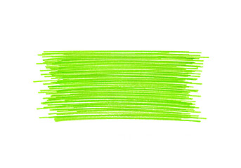 Image showing Abstract bright green touches texture on white