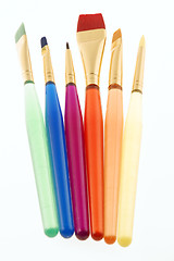 Image showing Set of brushes